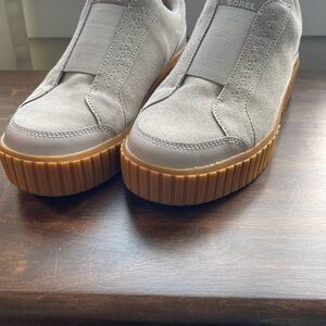 Sorel Women's Beige Sneakers with Gum Sole
